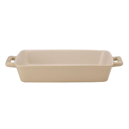 HIC 98048WT Porcelain Lasagna Baking Dish Wheat