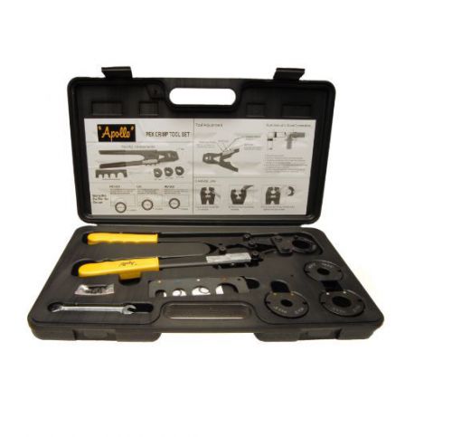 Apollo multi-head pex crimping tool plumbing kit new set sizes 3/8&#034; 1/2&#034; 3/4&#034; 1&#034; for sale