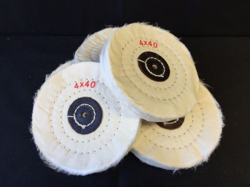 Felt Wheels White Muslin Buff 4&#034; x 40&#034; (12)