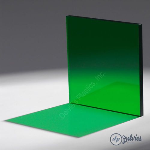 1/8&#034; 2092 transparent green cell cast acrylic sheet  12&#034; x 12&#034; for sale