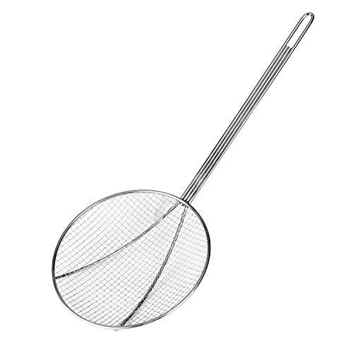 Excellante Round Nickel Plated Wire Skimmer, 9&#034; x 22&#034;