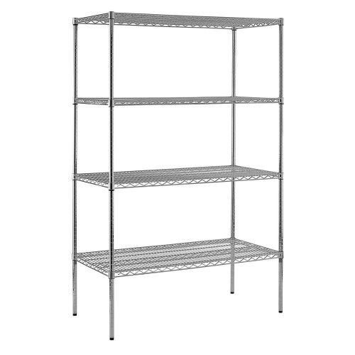 Heavy Duty NSF Certified Chrome 4-Shelf Wire Shelving - 86&#034;H x48&#034;W x24&#034;D AB51702