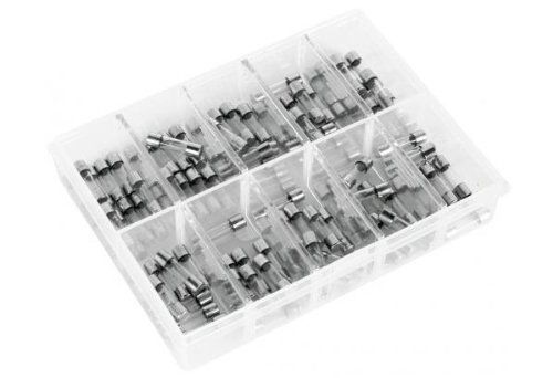 Velleman K/FF Fuse Set 100Pcs., 5 X 20mm Fast: 0.1A, 0.2A, 0.5A 1A, 1.6A, 2A,