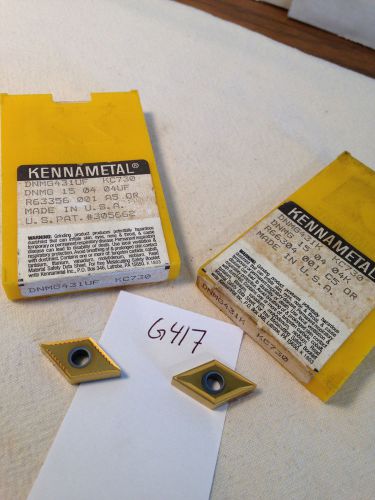 8 NEW KENNAMETAL DNMG 431 UF &amp; K CARBIDE INSERTS. GRADE: KC730. USA MADE  {G417}