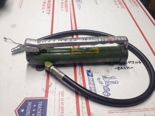 Greenlee 767 Hydraulic Hand Pump BG Serial #4636 AS IS