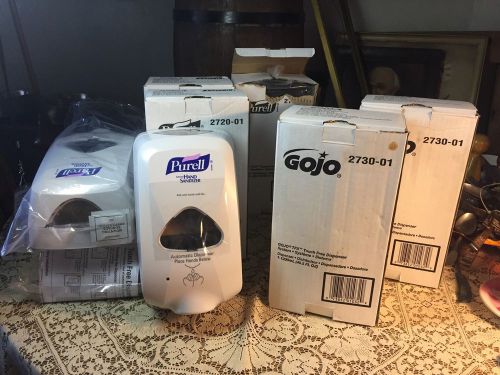 Purell 2720-01 Touch Free Dispenser Gojo 2730-01 Lot 8 New 3 Black 5 White