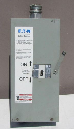 Eaton cutler hammer 100 amp circuit breaker switch enclosure 3 pole gmcp for sale