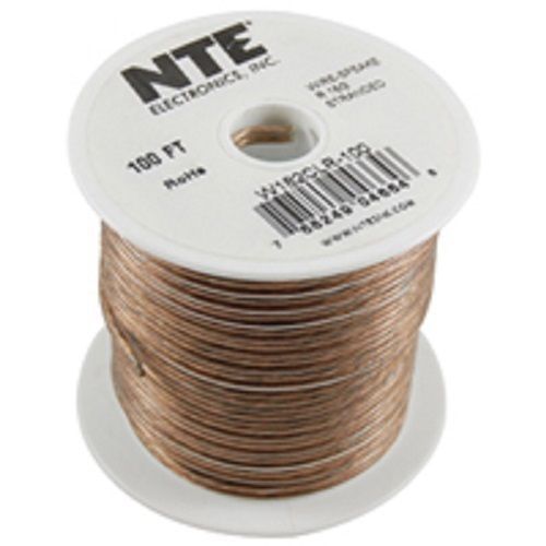 NTE W122CLR-100 Wire-Clear Speaker 12/2 Gauge Stranded 100 FT