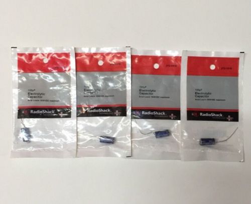 Lot Of 4 Packs 100uf Electrolytic Capacitor #272-1016 By RadioShack