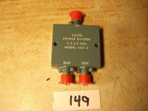 Power  Divider .5-2 GHz SMA 1 to 2 SMA Narda 4321-2 New