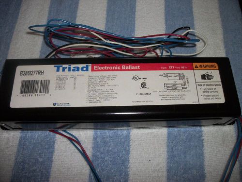 Triad b286i277rh 277v 2-lamp f96t8ho electronic ballast for sale