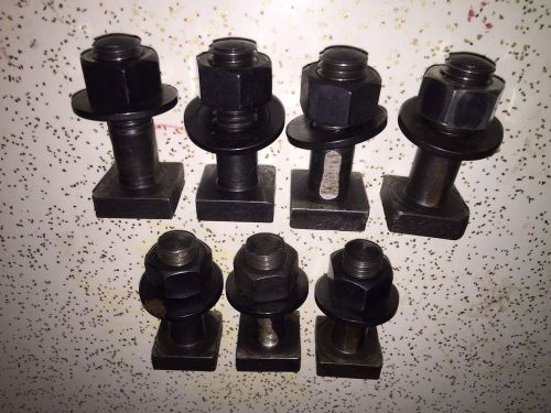 T-Slot Bolts, 7 Pcs, 5/8-11 Tpi, 2&#034; Long, T Bolts, Boyar Schultz, Nut+Washer