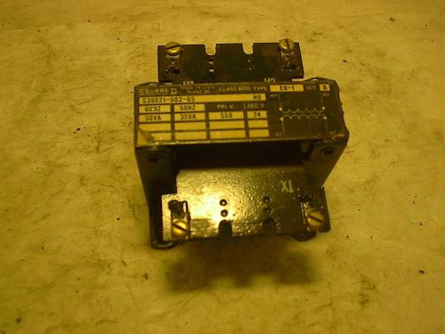 Square D transformer P/N S30021-502-65 .035 KVA, 550v primary, 24v secondary