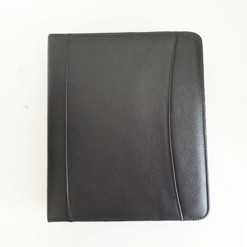 Franklin Planner Black Leather 7-Ring Zip Around Binder 10”x8.5”x 2” NWOT