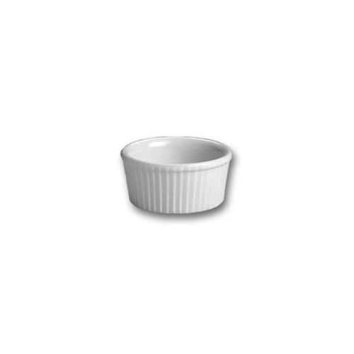 Hall China 834 1/2-WH White 4 Oz. Fluted Ramekin - 36 / CS