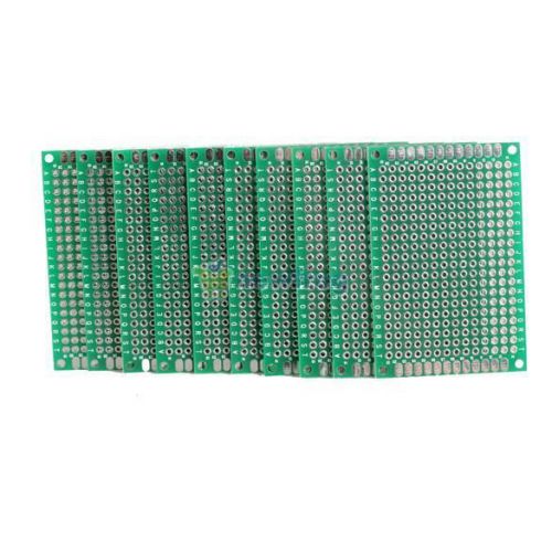 10pcs New 4x6cm Double Side Prototype PCB Universal Printed Circuit Board Panel