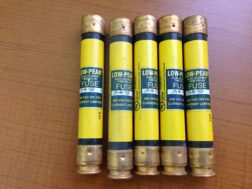 Bussmann low peak lps-rk-15sp 5 fuses for sale