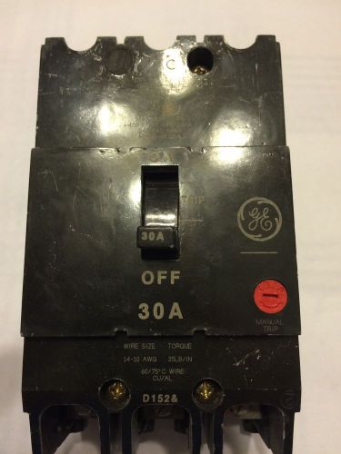 GE TEY 3 Pole 30A Breaker TEY330 480/277