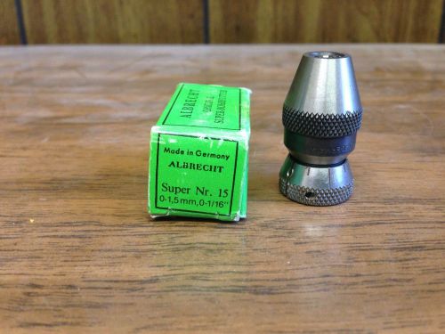 Albrecht 15 0&#034;-1/16&#034; 0-1.5mm J0 Mount Keyless Chuck