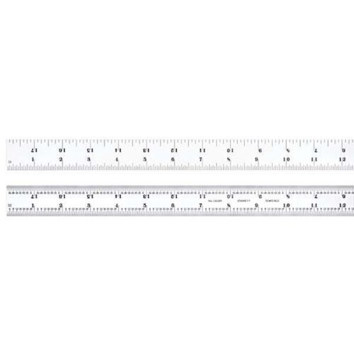 Starrett C604R-18 Rigid Steel Rule - Size: 18&#039;, Width: 1-1/8&#039;