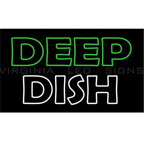 Deep dish led sign neon looking 24&#034;x14&#034; pizza high quality very bright for sale