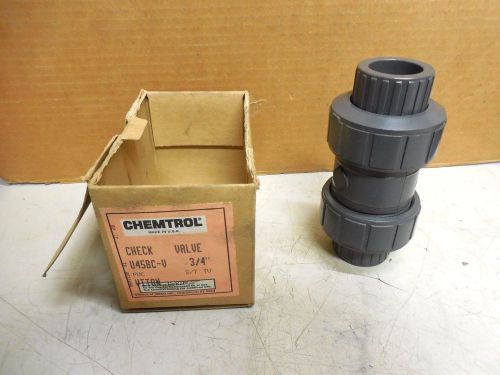Nibco chemtrol check valve u45bc-v 3/4&#034; inch glue in pvc 150 psi pvc-i nsf-pw for sale