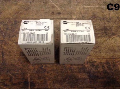 Allen Bradley 700-HA32A1 Tube Base Relay-Lot of 2-NIB