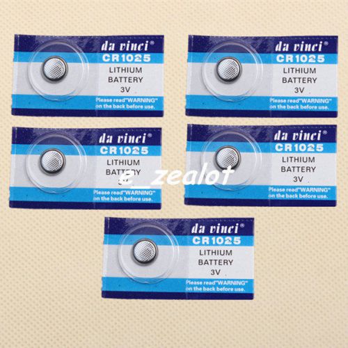 5pcs cr1025 button batteries 3v  li battery for sale