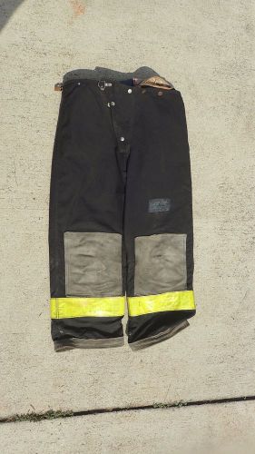 Cairns Turn Out Gear Firefighter Pants USED Large 28 Black Yellow