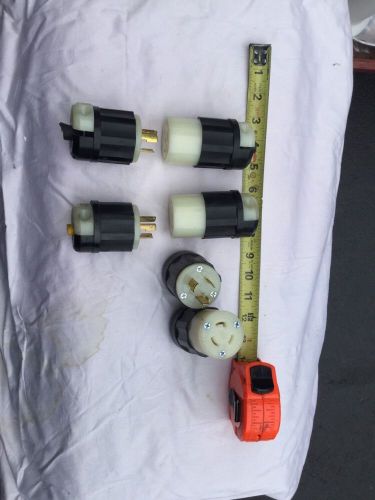 Leviton Connectors 20A 125V NEMA L5-20R Lot Of 3 Pairs (3 Male,  3 Female)