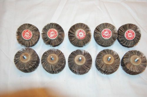 10 180 Grit Flap Wheels 2&#034;X1&#034;X1/4&#034; Thread 25,000 RPM&#039;s