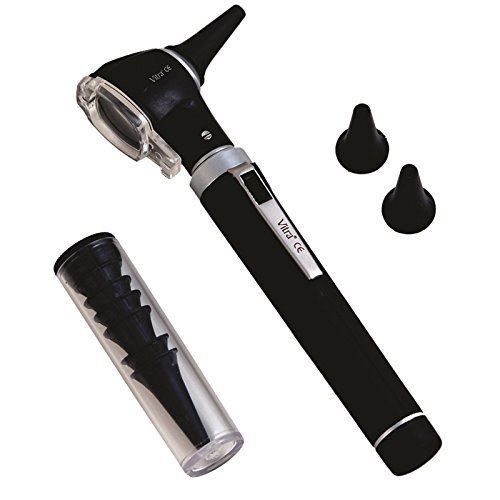 NEW Mini Pocket Fiber Optic Otoscope in Black