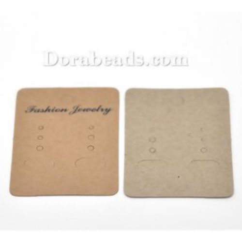 100PCs Light Coffee Earrings Jewelery Display Cards 7x5cm2 6/8&#034;x2&#034;