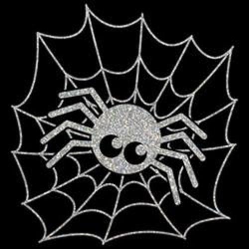 Glitter Spider Halloween HEAT PRESS TRANSFER for T Shirt Sweatshirt Fabric 177f