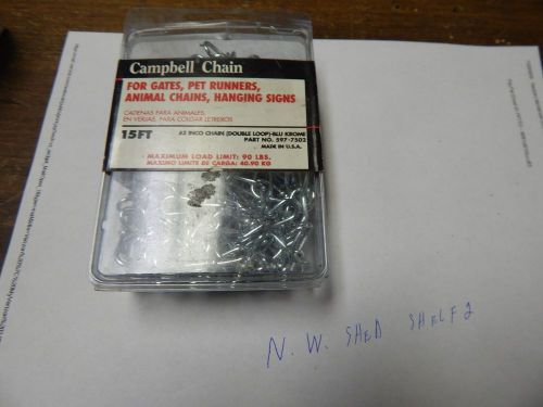 Campbell chain # 3  double loop part # 597-7502 15&#039; package for sale