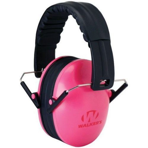 Walker&#039;s Game Ear GWP-FKDM-PK Youth Folding Muff w/Adjustable Headband Pink