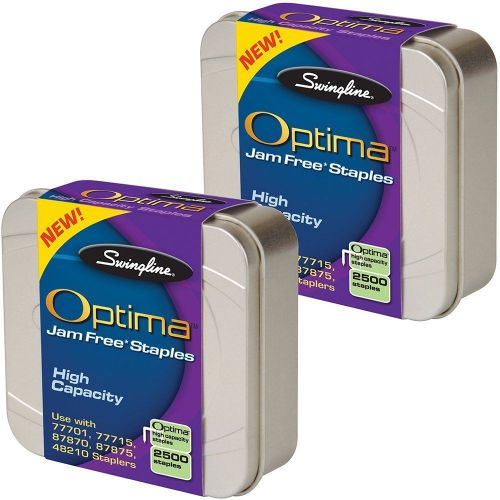 Swingline optima high capacity staples 2-pack, 3/8-inch leg length, 125 per stri for sale