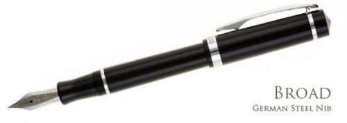 Nemosine Singularity Broad German Nib Fountain Pen, Velvet Black (NEM-SIN-02-B)