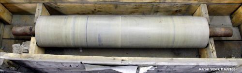 Used- Rubber Roll, 8&#034; Diameter x 41&#034; face. Carbon steel 2-1/2&#034; diameter x 7-1/2&#034;