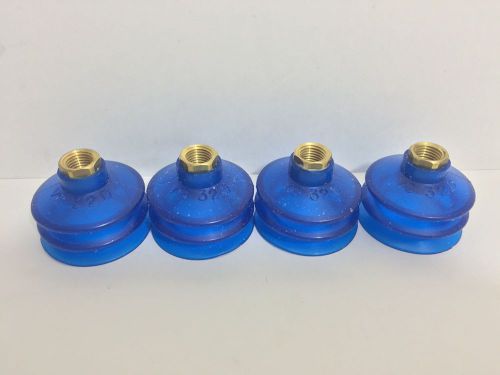 (4) NEW! VACCON DOUBLE BELLOW VACUUM CUPS VC-32D VC32D 2.0 OD BLUE VINYL