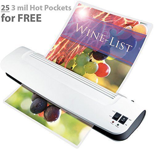 New: Zoomyo 13&#034; Hot &amp; Cold Laminator Kit Z 13-5 Includes 25 x 3 mil Hot Pockets,