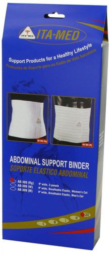 ITA MED Unisex Elastic Abdominal Binder 9 inch Wide 3 Panels 2X Large White New