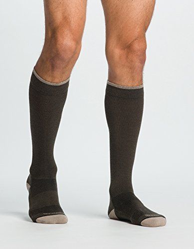 Merino Outdoor Perf 20-30mmHg Close Toe Calf Socks, Olive, Long Lg, 422CLL31