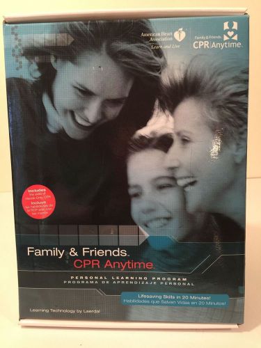 Family and friends cpr aha anytime manikin dvd kit spanish english new for sale