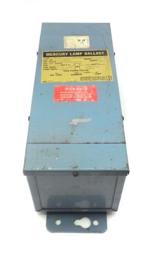 JEFFERSON ELECTRIC MERCURY LAMP BALLAST 233-1368, 480 PRIMARY VOLTS, 60 HERTZ