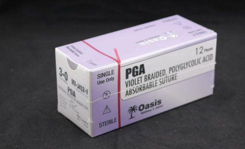 Veterinary PGA Violet Braided, Polygl. Acid Absorb Suture 3-0/NFS-1, Vet Use, DZ