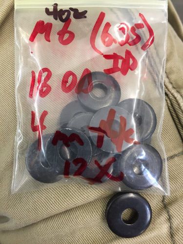 Washer Flat Steel Black Oxide M6, 6.4 ID, 18 OD, 4 Thk, Heavy Duty, 12pcs