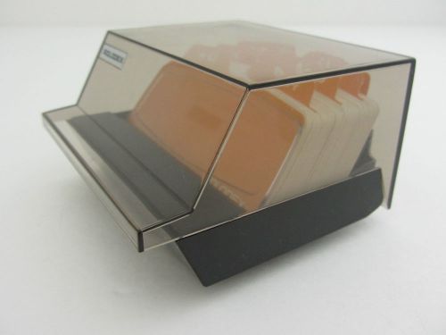 Rolodex S-300C Petite Black Index Card Holder Address Telephone File Covered