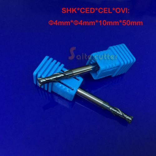 5pcs hrc55 two 2 flutes aluminum steel cnc end mill / milling cutter 4*4*10mm for sale