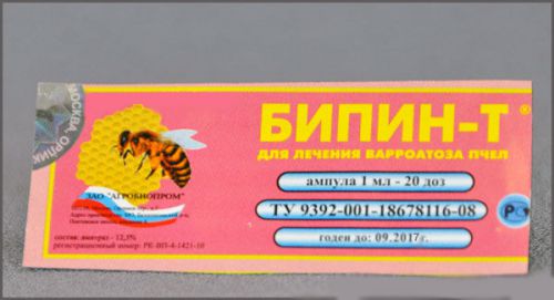 10 X Bipin-T (amitraz, thymol) 1ml - 20 Doses - Drugs to combat Varroa bee, 10ml